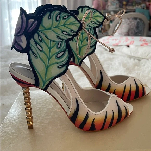 Sophia Webster 38.5 NWT Rousseau Jungle 100 heels. Never worn. Bought for $735 - Picture 2 of 9